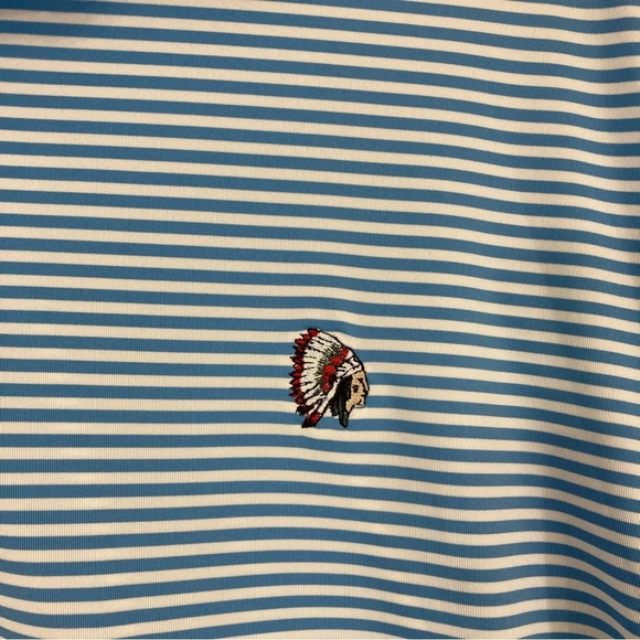 FootJoy Blue White Striped Soft Stretch Golf Polo Shirt Large - Picture 3 of 10